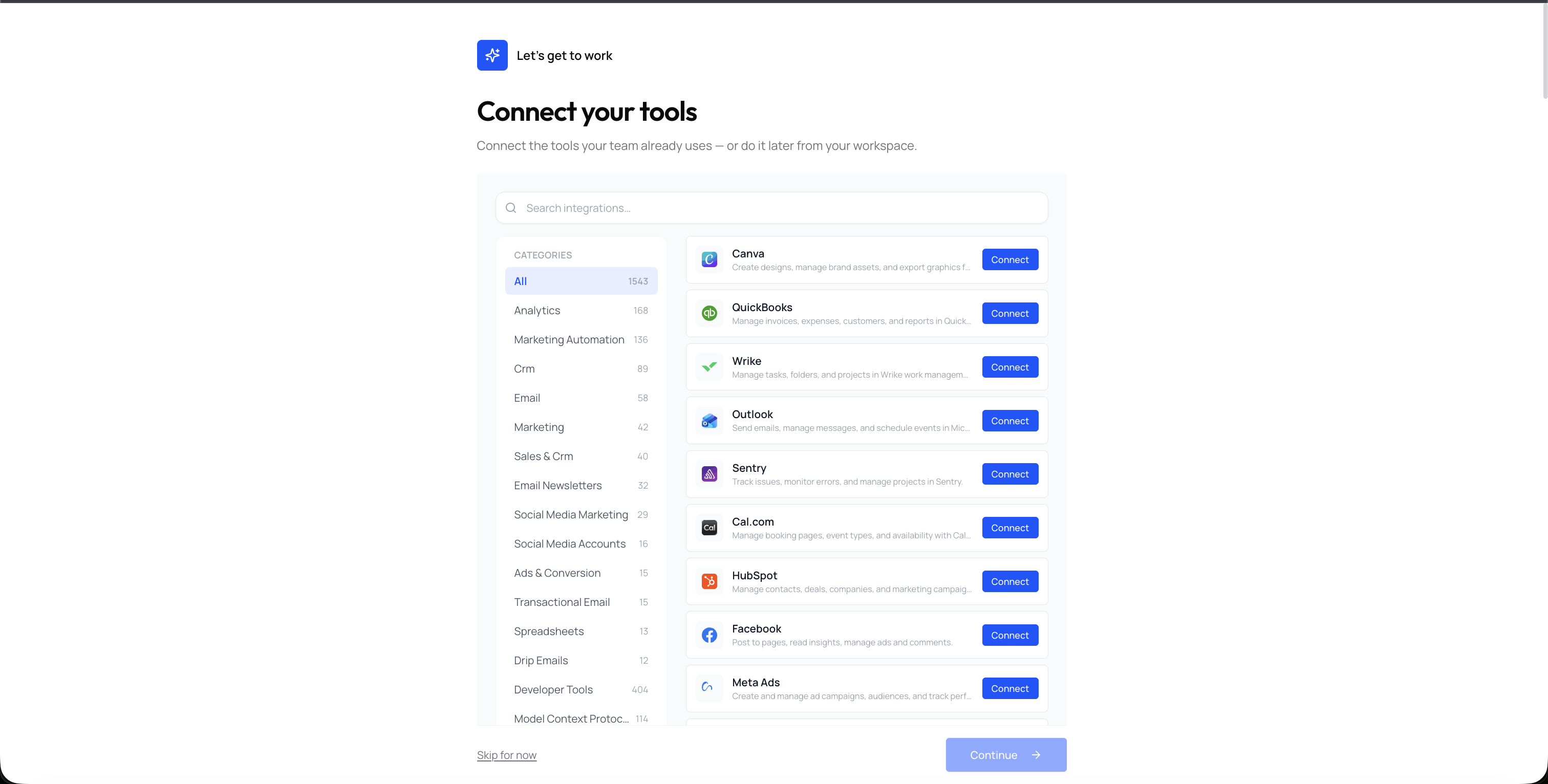 Connect your tools